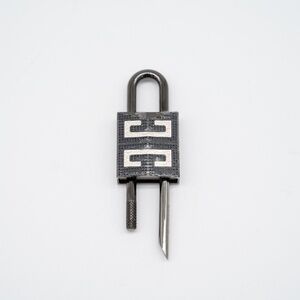 Givenchy Padlock KeyRing Black Silver 4G Metal
